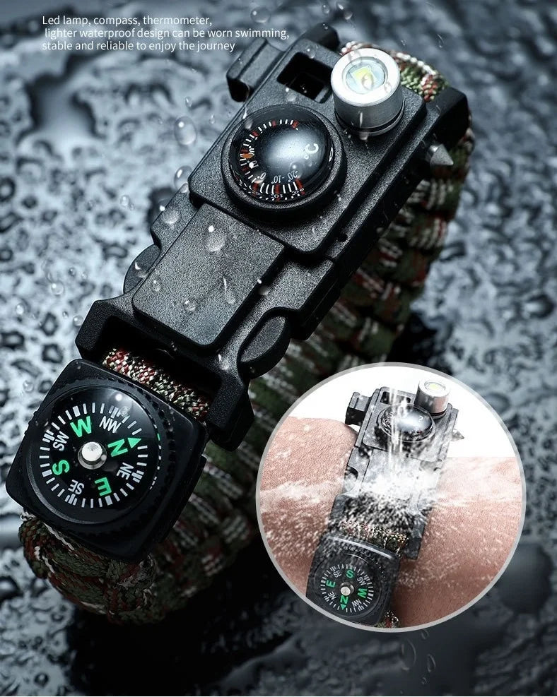New Style Outdoor First Aid Kits Waterproof Compass Multi-function Outdoor Tools Emergency 4mm Paracord 550