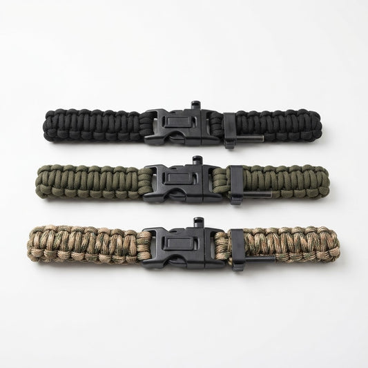 Paracord Survival Bracelet 3-Pack
